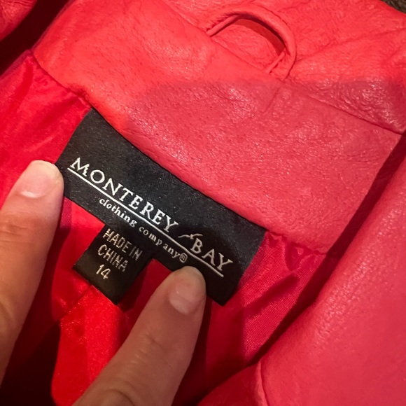 Monterey Bay Vibrant Red Leather Jacket - Picture 8 of 9